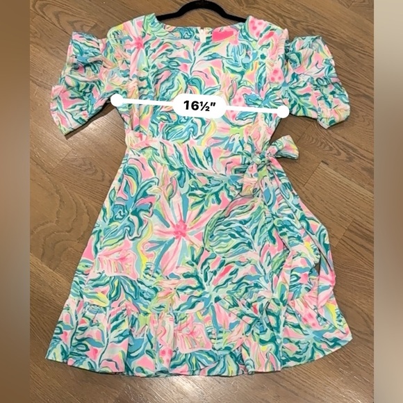 Lilly Pulitzer Darlah Stretch Wrap Dress NWOT size 12 colorful - Picture 11 of 11